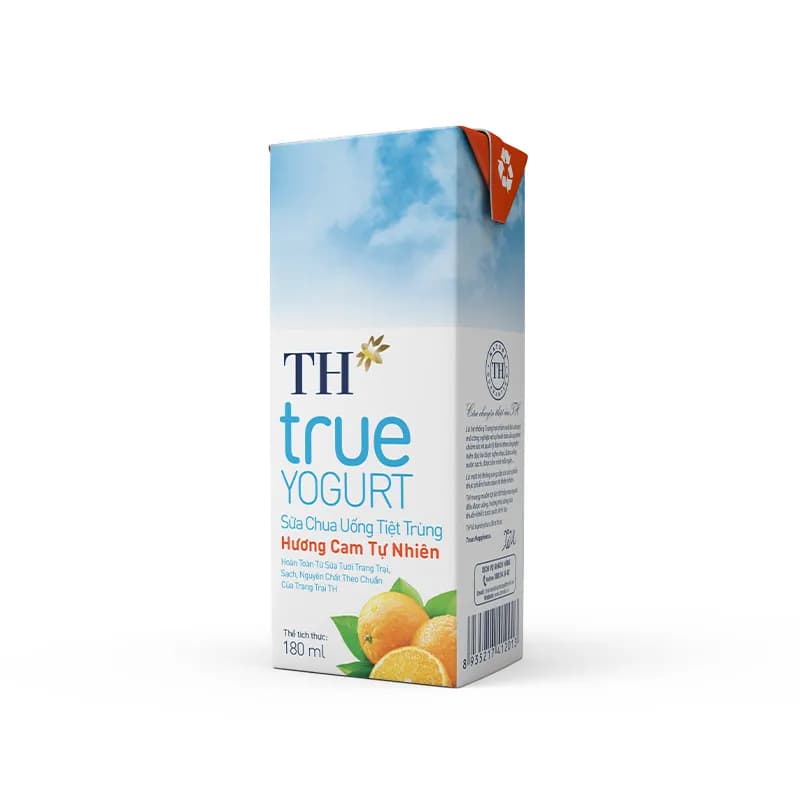Sữa Chua Uống Tiệt Trùng TH Hương Cam 180ml