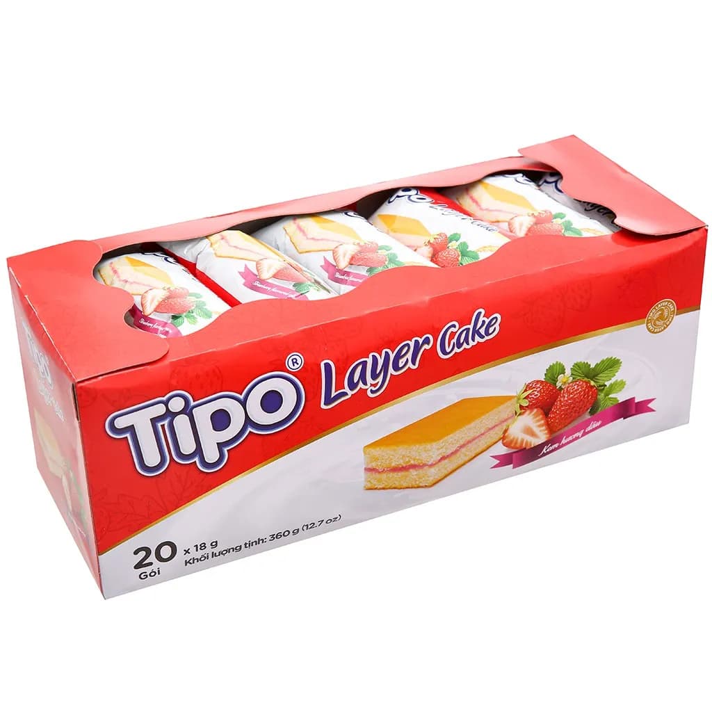 Bánh Bông Lan Hương Dâu Tipo