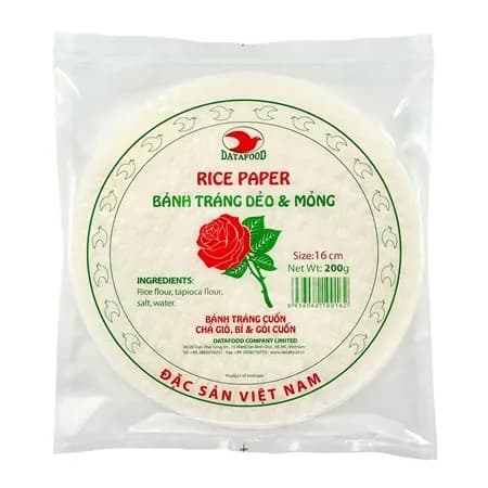 Bánh Tráng Dẻo & Mỏng Size 16cm DataFood 200g