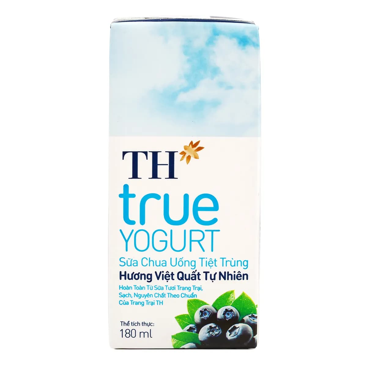 Sữa Chua Uống Tiệt Trùng TH Hương Việt Quất 180ml